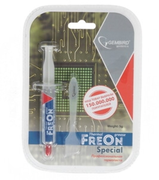 Термопаста Gembird FreOn Special GF-11-5 для радиаторов, 5гр, шприц