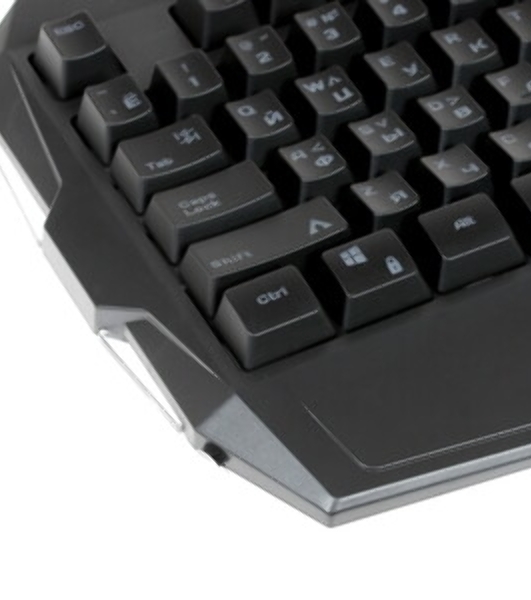 Комплект клавиатура+мышь Qumo Wartime проводной, USB, 3200 DPI, чёрный