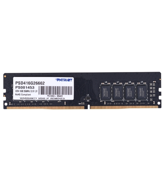 Оперативная память Patriot Signature, DDR4, 16GB (1x16 GB), 2666 MHz, CL19, DIMM
