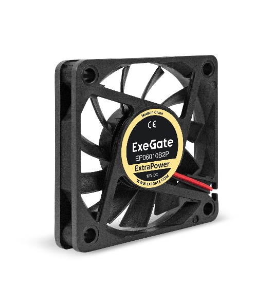 Вентилятор для корпуса ExeGate ExtraPower EP06010B2P черный, 60 мм, 3200 об/мин, 26 дБ, 2 pin