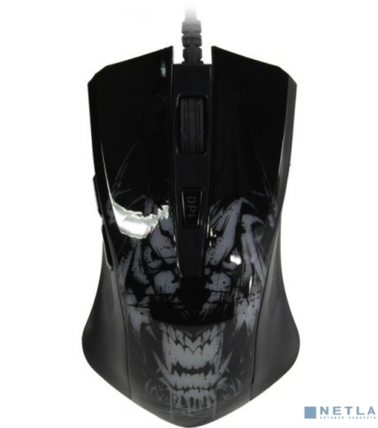 Мышь проводная Qumo Rampage M49 черный, 3200 dpi, USB, кнопки - 6