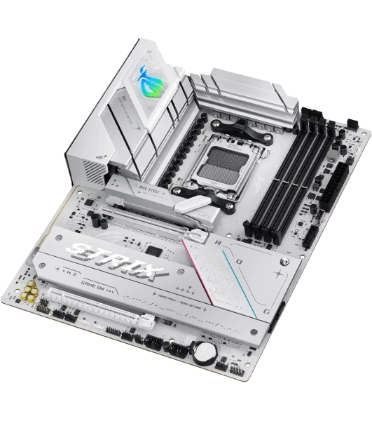 Материнская плата ASUS ROG STRIX B850-A GAMING WIFI, AM5, AMD B850, 4xDDR5, 2xSATA, 4xM.2, 1xPCIe 5.0 x16, 1xPCIe 4.0 x16, 1xPCIe x4, 1xDP, 1xHDMI, 1x2.5Gb LAN, 1xUSB-C 20Gbps, 1xUSB-C 10Gbps, 2xUSB-A 10Gbps, 4xUSB 5Gbps, 2xUSB-A 2.0, 3x3.5 мм, 7.1, ATX