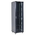 Напольный шкаф Rexant RAL 9005 19' 42U 800×800×2054 (ШxГxВ), дверь стекло, металлическая задняя дверь, боковые съемные стенки, фото2