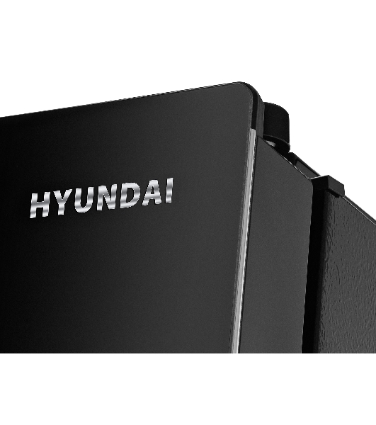 Холодильник Hyundai CS6503FV черное стекло двухкамерный 407/205л морозилка сбоку, No Frost, Side by Side