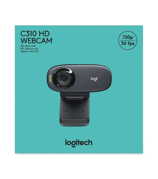 Веб-камера Logitech C310 HD 1280x720, 30 кадр/с, USB Type-A, микрофон (шумоподавление), автоосвещение, универсальное крепление