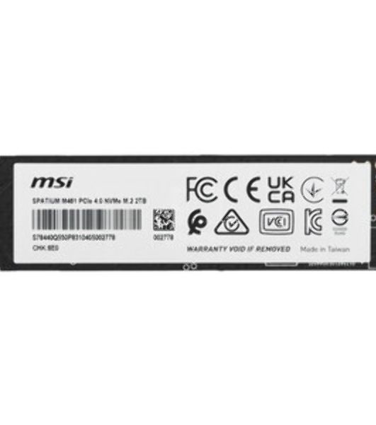 Накопитель SSD MSI SPATIUM M461, 2TB, M.2 2280, PCIe 4.0 x4, NVMe, R/W 5000/4200