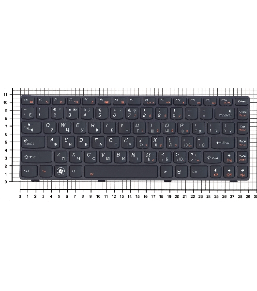 Клавиатура для ноутбука Lenovo IdeaPad Y480 черная с подсветкой