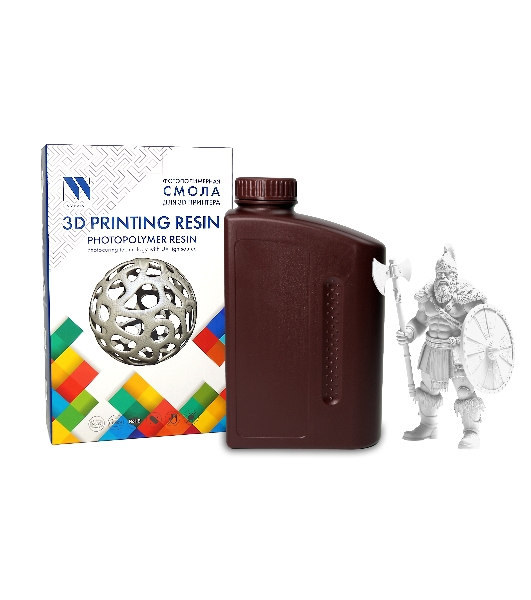 Фотополимерная смола NVPrint высокой детализации 14K Standard Resin White для 3D печати 1 кг (бут)