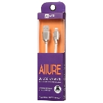 Кабель USB ACD-Allure Lightning - USB-A Кожа, 1м, белый, фото3