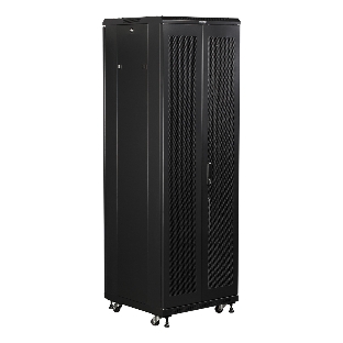 Шкаф 19' Business, 32U 600x800, черный, передняя дверь стекло, задняя дверь распашная металл