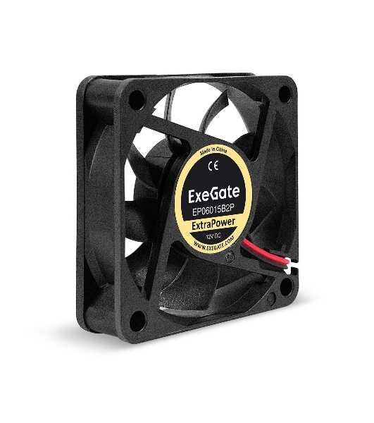 Вентилятор для корпуса ExeGate ExtraPower EP06015B2P черный, 60 мм, 5000 об/мин, 34 дБ, 2 pin