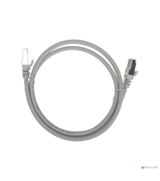 Патч-корд S/FTP Rexant CAT 6A (10G), RJ45-RJ45, 28AWG, LSZH, серый, 1м