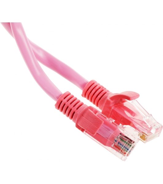 Патч-корд UTP Cablexpert cat.5e, 5м, литой, многожильный, розовый