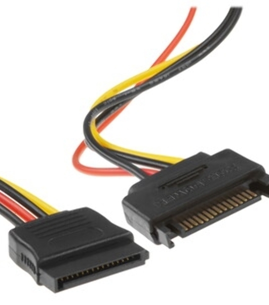 Удлинитель кабеля питания SATA Cablexpert CC-SATAMF-01, 15pin(M)/15pin(F), 30 см