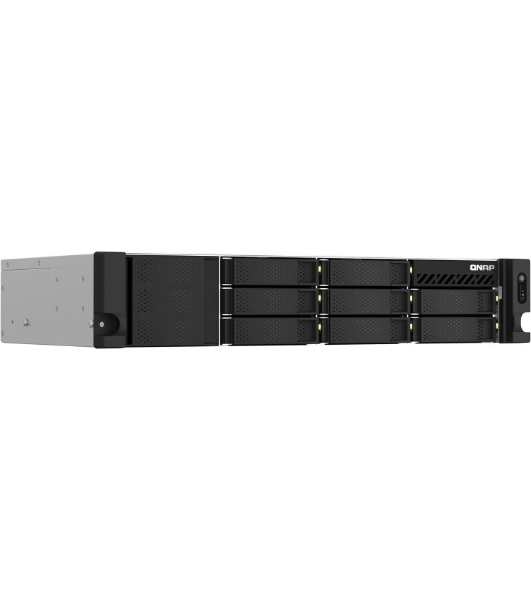 Сетевое хранилище SMB QNAP TS-873AeU-RP-4G NAS 8 HDD trays, 2x 2.5 GbE. 64-bit 4-core AMD V1500B 2,2 GHz, 4 Gb. RAM (1*4 Gb) up to 32Gb (2*16 Gb), 2 x M2 2280 (PCIe Gen3 x 1), 2xPSU W/o rail kit RAIL-B02