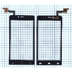 Сенсорное стекло (тачскрин) для Micromax Q370, черное, фото3