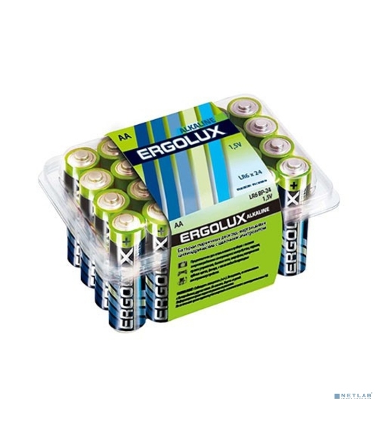 Элемент питания алкалиновый Ergolux LR6 Alkaline BP-24 (уп.24шт)