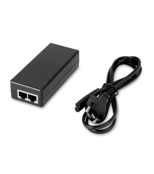 PoE-инжектор Gigabit Ethernet на 1 порт, мощностью до 30W. Совместим с оборудованием PoE IEEE 802.3af/at. Мощность PoE на порт - до 30W. Напряжение PoE - 48V(конт. 4,5(+), 7,8(-)). Порты: вх. - 1 x RJ45(10/100/1000 Base-T), вых. 1 x RJ45(10/100/1000 Base-T, PoE 48V). Питание: AC100-240V. Размеры (ШхВхГ): 50x30x105мм. Рабочая температура : -10...+55 гр. С.