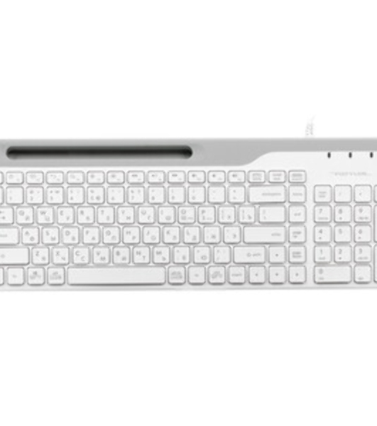 Клавиатура проводная A4Tech Fstyler FK25, USB, белый/серый