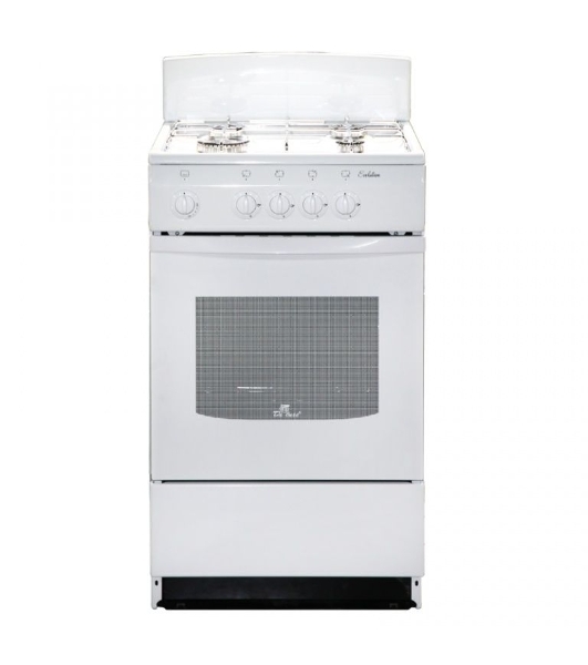Плита газовая De Luxe 5040.45Г (Щ) -001 белый, конфорок 4 газовых, духовка 46 л, 50 см x 85 см x 50 см