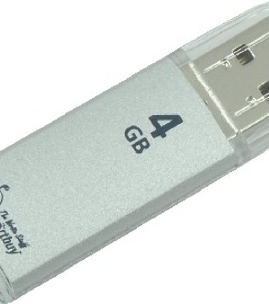 Флешка USB Smartbuy V-Cut series (SB4GbVC-S), 4Gb, USB 2.0, R/W 25/15, серебристый