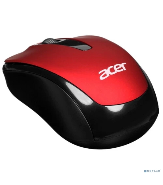 Мышь беспроводная Acer OMR136 красный, 1000 dpi, радиоканал, USB, кнопки - 3