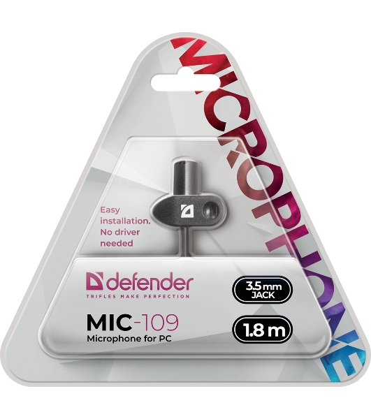 Микрофон Defender MIC-109 черный