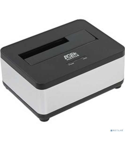 Докстанция 2,5'/3,5' SATAIII AgeStar 3UBT7 (SILVER) USB 3.0, пластик+алюминий, серебристый