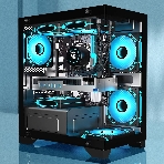 Компьютерный корпус Minitower ExeGate i3 SEA LE (mATX, без БП, 1хUSB+1хUSB 3.0, HD аудио, черный, передняя и боковая панели - закаленное стекло), фото12