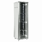 Напольный шкаф Rexant RAL 7035 19' 27U 600×600×1387 (ШxГxВ), дверь стекло, металлическая задняя дверь, боковые съемные стенки, фото2