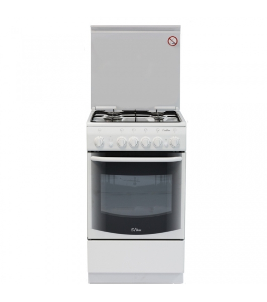 Плита газовая De Luxe 5040.33Г (КР) ЧР белый, конфорок 4 газовых, духовка 43 л, 50 см x 85 см x 50 см