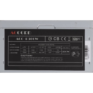 Блок питания Accord AACC-P300W, 300Вт, 80мм, серый