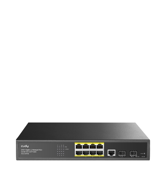 Коммутатор Cudy GS2008PS2, 8×1 Гбит/с, 2×1 Гбит/с SFP