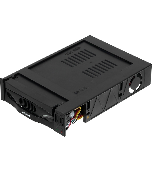 Сменный бокс для HDD AgeStar SR3P-SW-2F SATA пластик черный 3.5'