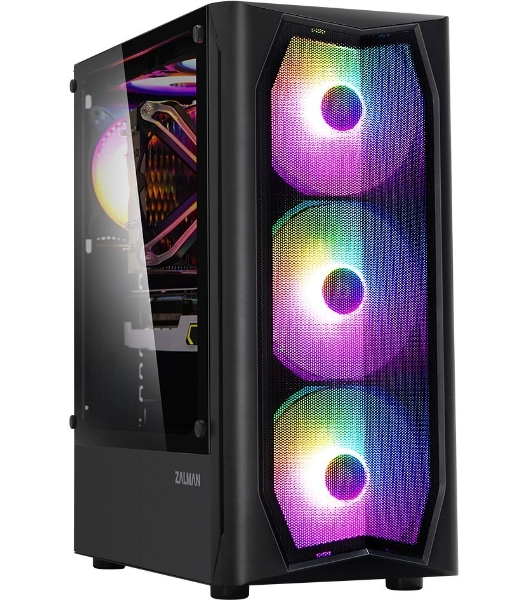 Компьютерный корпус MidiTower Zalman N4 black (ATX,Window, 6xRGb fan, USB 2.0 x2, USB 3.0x1, без БП) (N4 rev.1)