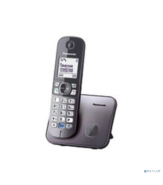 Телефон беспроводной (DECT) Panasonic KX-TG6811RUM (серебристый) Беспроводной DECT,40 мелодий,телефонный справочник 120 зап.