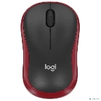Мышь беспроводная Logitech M185, красный, 1000 dpi, радиоканал, USB, кнопки - 3, фото30