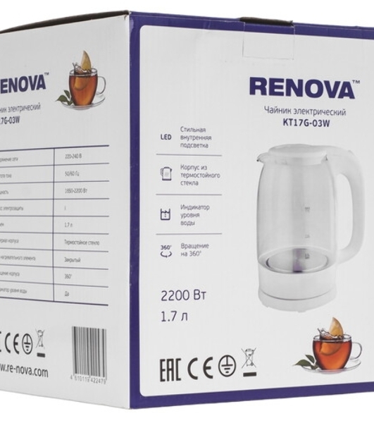 Чайник электрический Renova KT17G-03W