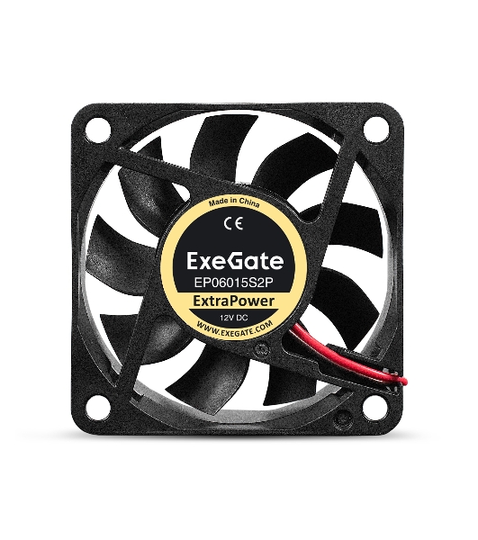 Вентилятор для корпуса ExeGate ExtraPower EP06015S2P черный, 60 мм, 4800 об/мин, 32 дБ, 2 pin