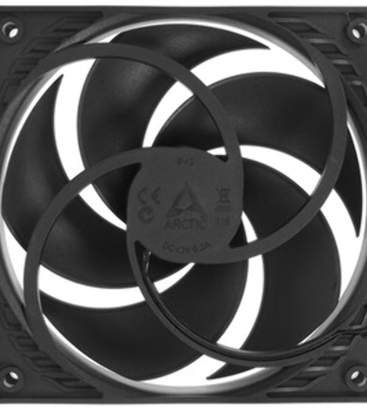 Вентилятор для корпуса Arctic P12 черный, 120 мм, 1800 об/мин, 22.5 дБ, 3 pin