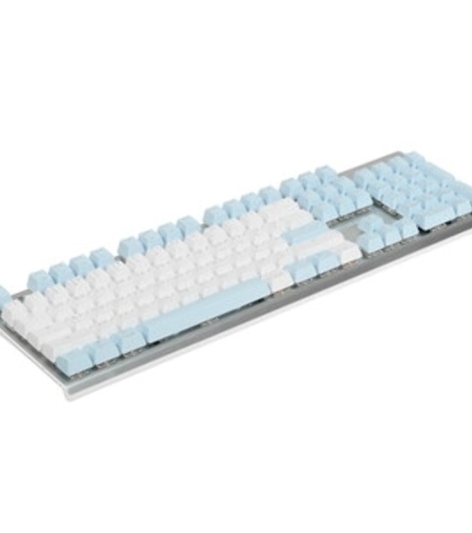 Клавиатура проводная A4Tech Fstyler FS100 Neon, USB, синий/белый