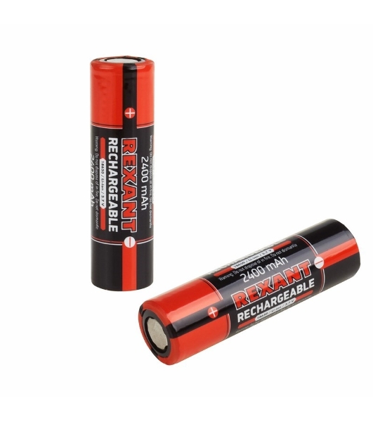 Аккумулятор Rexant 18650 unprotected Li-ion 2400 mAh 3.7 В