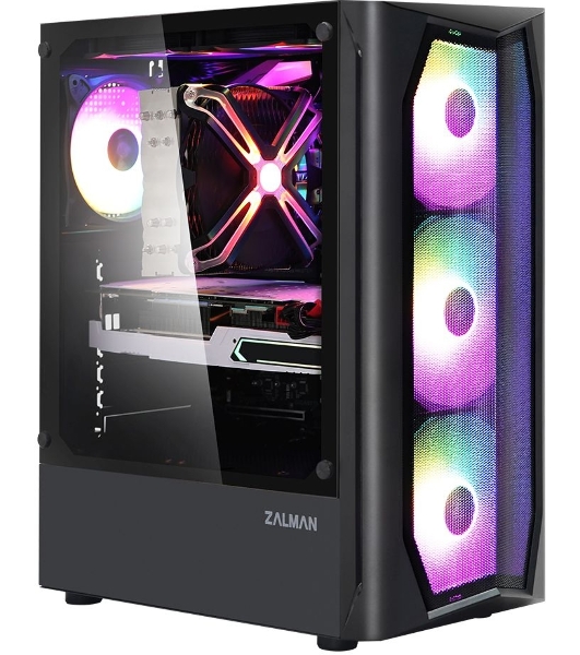 Компьютерный корпус MidiTower Zalman N4 black (ATX,Window, 6xRGb fan, USB 2.0 x2, USB 3.0x1, без БП) (N4 rev.1)