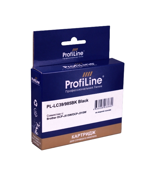 Картридж струйный ProfiLine PL-LC39/985BK для принтеров Brother DCP-J125/DCP-J315W/DCP-J515W/MFC-J220/MFC-J265W/MFC-J410/MFC-J415W с чернилами Black