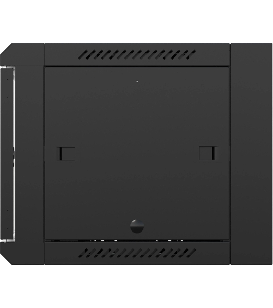 Шкаф коммутационный NTSS NTSS-W12U6045GS (NTSS-W12U6045GS-BL) настенный 12U 570x450 мм пер. дв. стекл 60 кг черный 350 мм 22.2 кг 220 град. 635 мм IP20 сталь