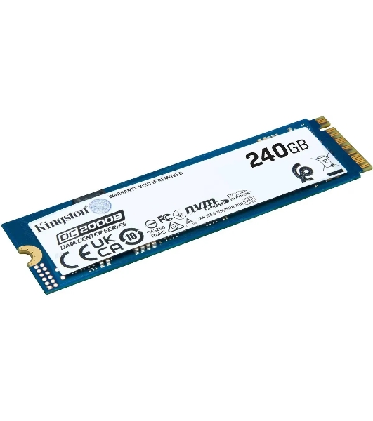 Накопитель SSD Kingston DC2000B, 240Gb, PCIe 4.0 x4, M.2 2280, R/W 4500/400