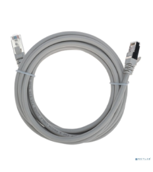 Патч-корд S/FTP Rexant cat. 6A (10G), RJ45-RJ45, неэкранированный, 28AWG, LSZH, серый, 3 м