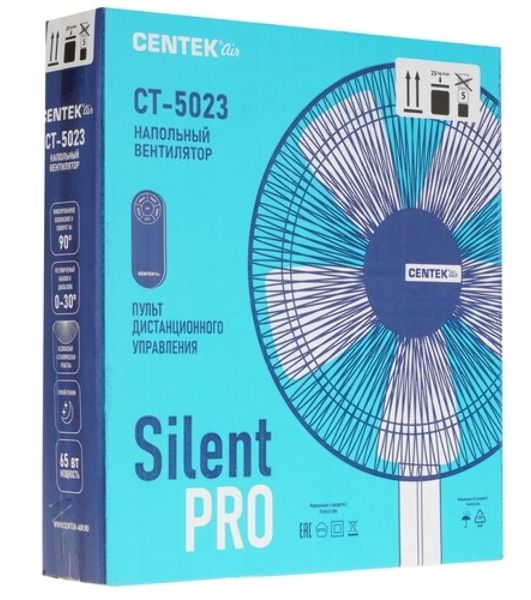 Вентилятор Centek CT-5023 белый, напольный, 65 Вт, 4 скорости, 44.5 см