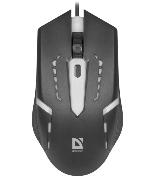 Мышь проводная Defender Hit MB-601 черный, 1200 dpi, USB, кнопки - 4