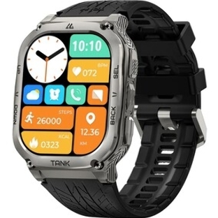 Умные часы KOSPET Tank M4C, 1.96' AMOLED, Bluetooth, GPS, IP69, серебристый